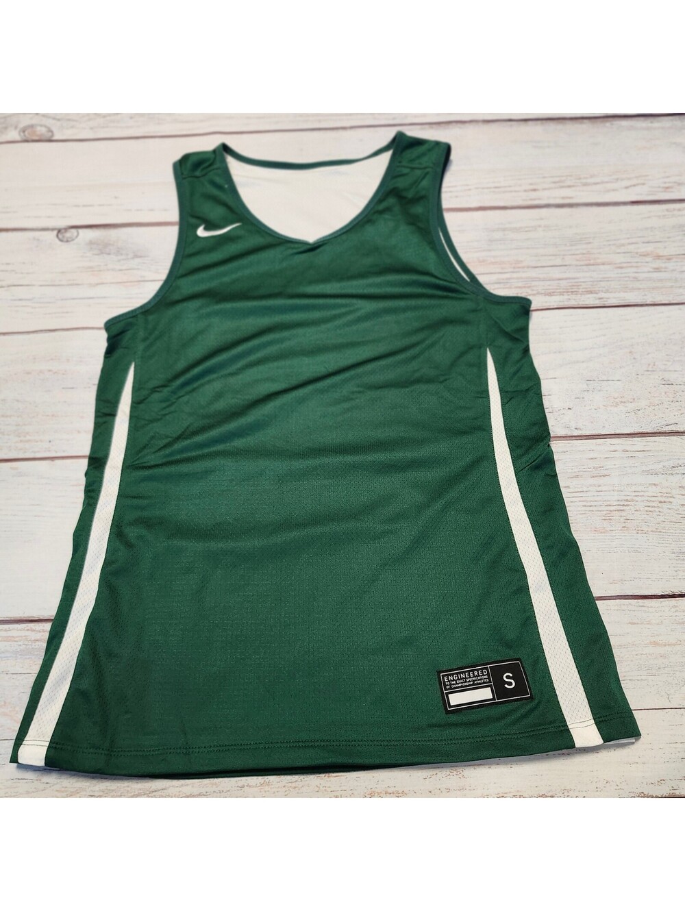 Nike Reversible Basketball Jersey Green White Size Small